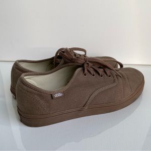 VANS Brown Low-Top, Lace-Up Shoe
